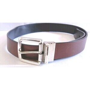 Fossil Reversible Belt Men's Black Brown Size 35 Center Hole Dress Work Belt